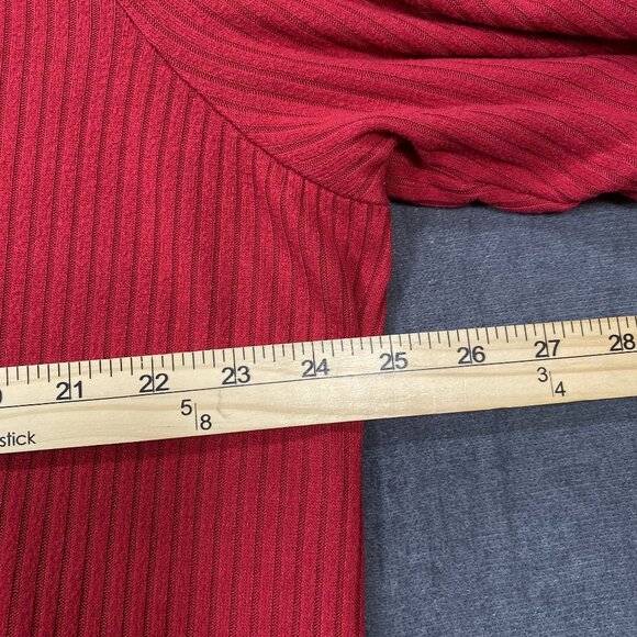 Torrid Red Ribbed 3/4 Sleeve Button Henley Top Plus Size 4 Blouse Womens - Picture 11 of 11